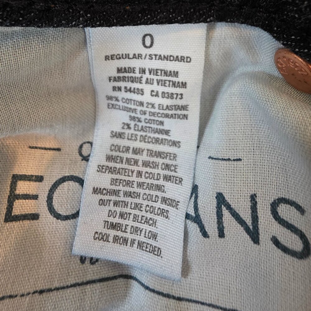American Eagle Women's Artist Crop Stretch Dark Denim Jeans, Size 0 - Picture 10 of 10